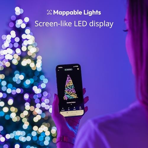 Twinkly Strings USB-C Pearl-Shaped Light String with 100 RGB LEDs. 20 Feet. Green Wire. App-Controlled. USB-C-Powered. Indoor Smart Home Lighting Decoration - Image 4