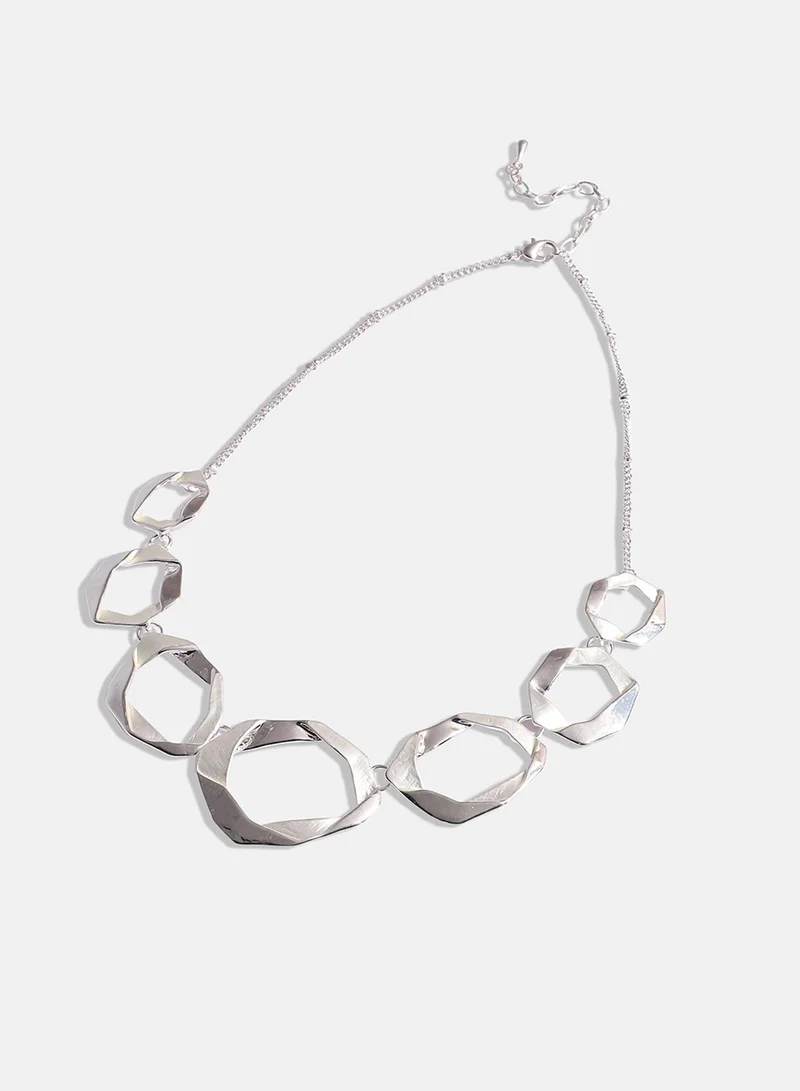 SOHI Metallic Twisted Artificial Jewellery Set