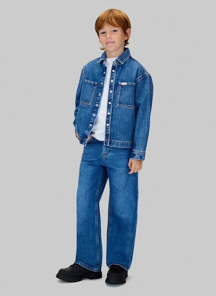كالفن كلاين جينز Youth Casual Denim Overshirt