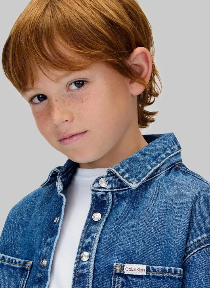 كالفن كلاين جينز Youth Casual Denim Overshirt