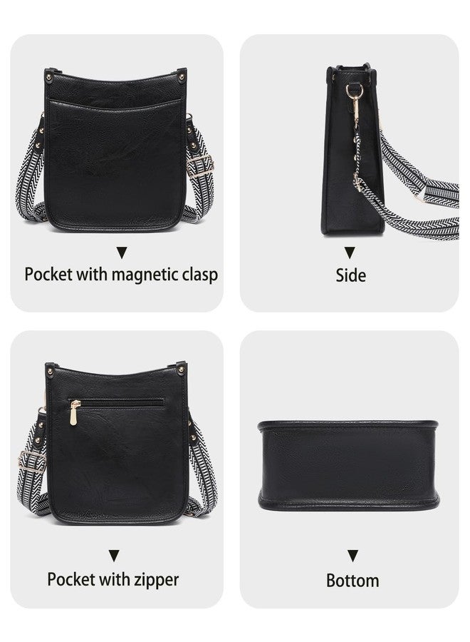 BAVERGE Purses for Women 3PCS, Crossbody Bags Large Leather Purse Shoulder Handbags with Wallet Adjustable Straps for Ladies Tote, Black - Image 3