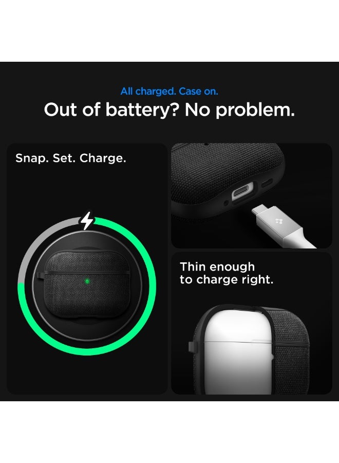 Spigen Urban Fit AirPods Pro 3 Case (3rd Generation) Premium Fabric cover with Carabiner (2025) - Black - Image 5