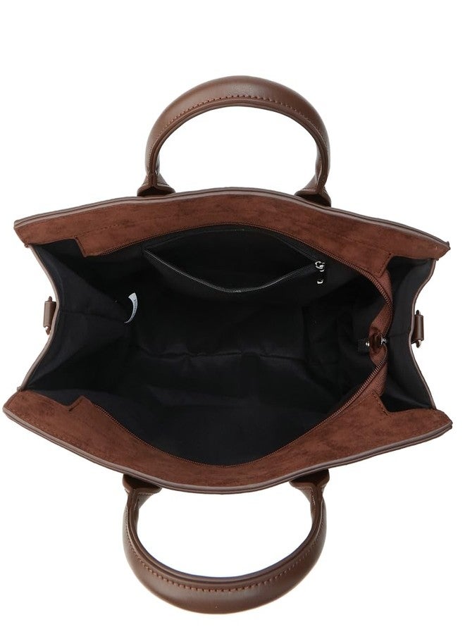 Caistre Suede Tote Handbag Winter Fall Shoulder Bag Purse for Women Men Adjustable Strap Trendy Crossbody Bag 2025 - Image 5