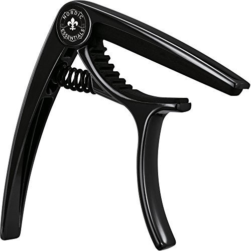 Nordic Essentials Guitar Capo Deluxe for Acoustic Guitars, Ukulele, Banjo, Mandolin, Bass - Made of Premium Quality Zinc Alloy for 6 & 12 String Instruments - Luxury Accessories by Nordic Essentials - Image 1