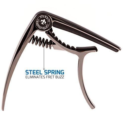 Nordic Essentials Guitar Capo Deluxe for Acoustic Guitars, Ukulele, Banjo, Mandolin, Bass - Made of Premium Quality Zinc Alloy for 6 & 12 String Instruments - Luxury Accessories by Nordic Essentials - Image 5