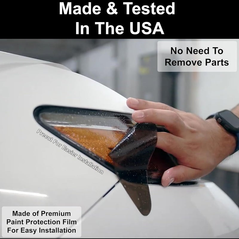 BOGAR TECH DESIGNS Full Headlight Taillight Reflector Sidemarker and Third Brake Light Tint Film Kit for Jeep Grand Cherokee 2022+, Dark Smoke - Image 5