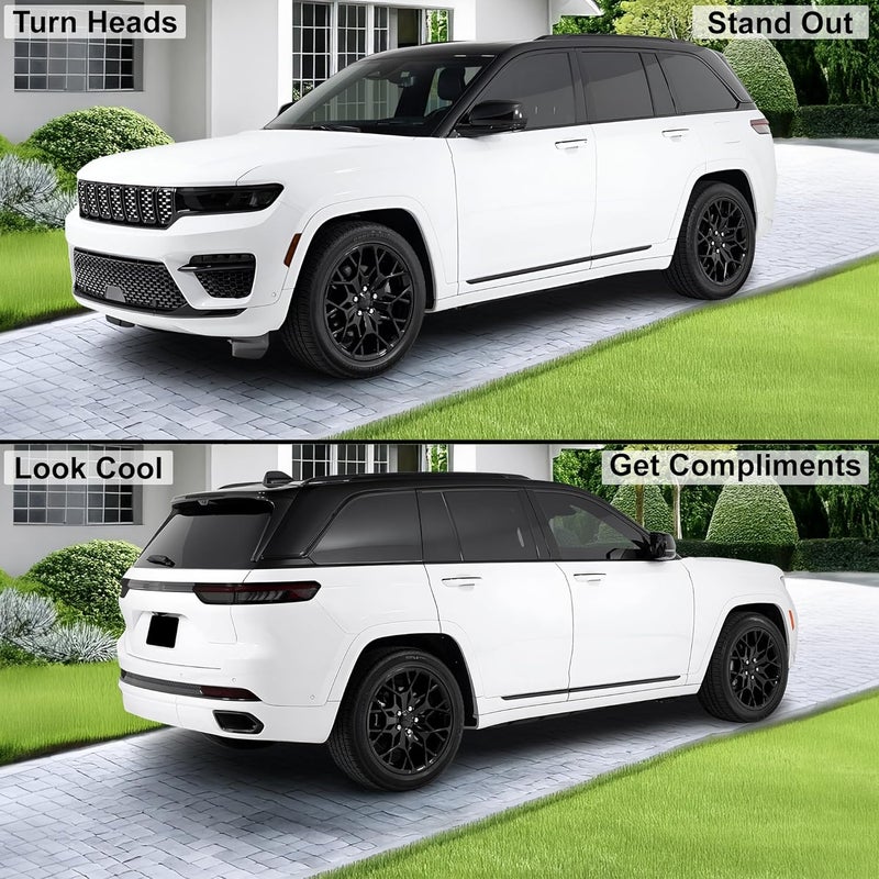 BOGAR TECH DESIGNS Full Headlight Taillight Reflector Sidemarker and Third Brake Light Tint Film Kit for Jeep Grand Cherokee 2022+, Dark Smoke - Image 2