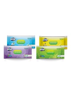 WOW Wow Antibacterial Multi Surface Cleaning Wipes For Effective Germ Protection & Personal Hygiene (Kills 99.9% Of Bacteria), Pack Of 4 