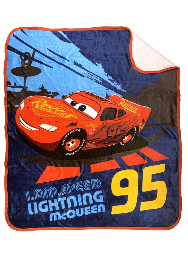 Disney Pixar Cars Lightning Mcqueen Sherpa Throw Blanket - Measures 50 X 60 Inches Kids Bedding - Fade Resistant Super Soft - Official Disney Pixar Product - pzsku/Z3F167C293DCA1C053570Z/45/_/1721308300/0717a95f-57c6-4abf-8110-7f9c78a5623d