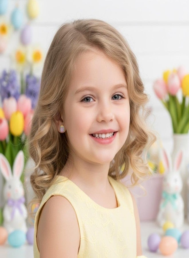 آيسروز أقراط بيض عيد الفصح من الفضة الإسترليني عيار 925 من ICYROSE بألوان الباستيل (مضادة للحساسية وخالية من النيكل) 3873 (فيونكة) - Image 2