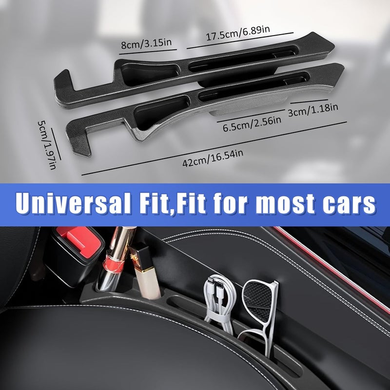 Esoes 2PCS Car Seat Gap Filler with Phone Holder Between Seat Console Organizer Flexible Seat Gap Organizer Between Seats for Tightly Filling Seat Gaps Universal Car Seat Organizer Car Accessories Interior - Image 2
