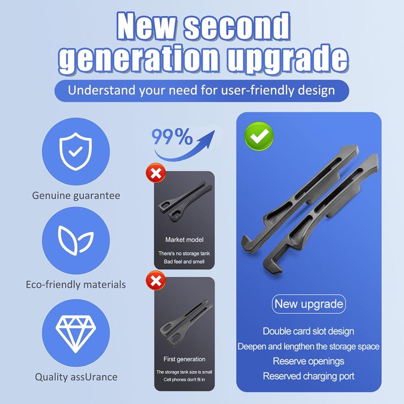 Esoes 2PCS Car Seat Gap Filler with Phone Holder Between Seat Console Organizer Flexible Seat Gap Organizer Between Seats for Tightly Filling Seat Gaps Universal Car Seat Organizer Car Accessories Interior - Image 3