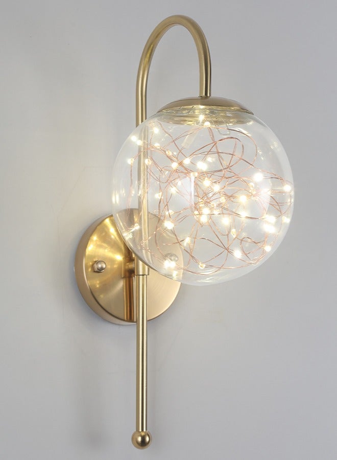 YATAI LIGHTING LED Wall Light,Nordic Style Wall Sconces Lamp,Clear Glass Light Shade,Gypsophila Wall Light,Simple Creative Wall Mounted Lamp For Bedroom,Bedside,Living Room,Bathroom - Image 1