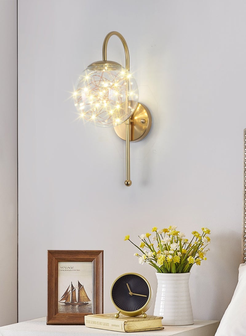 YATAI LIGHTING LED Wall Light,Nordic Style Wall Sconces Lamp,Clear Glass Light Shade,Gypsophila Wall Light,Simple Creative Wall Mounted Lamp For Bedroom,Bedside,Living Room,Bathroom - Image 5