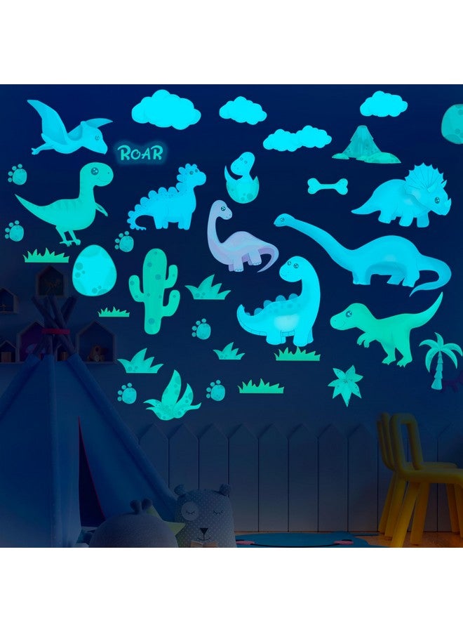 LIDERSTAR Dinosaur Room Decor,Glow in The Dark Dinosaur Wall Decals for Boys Bedroom, Kids Wall Stickers,Birthday Christmas Gift for Toddler. Dino Wall Decals for Nursery Room,Dinosaur Toys - Image 4