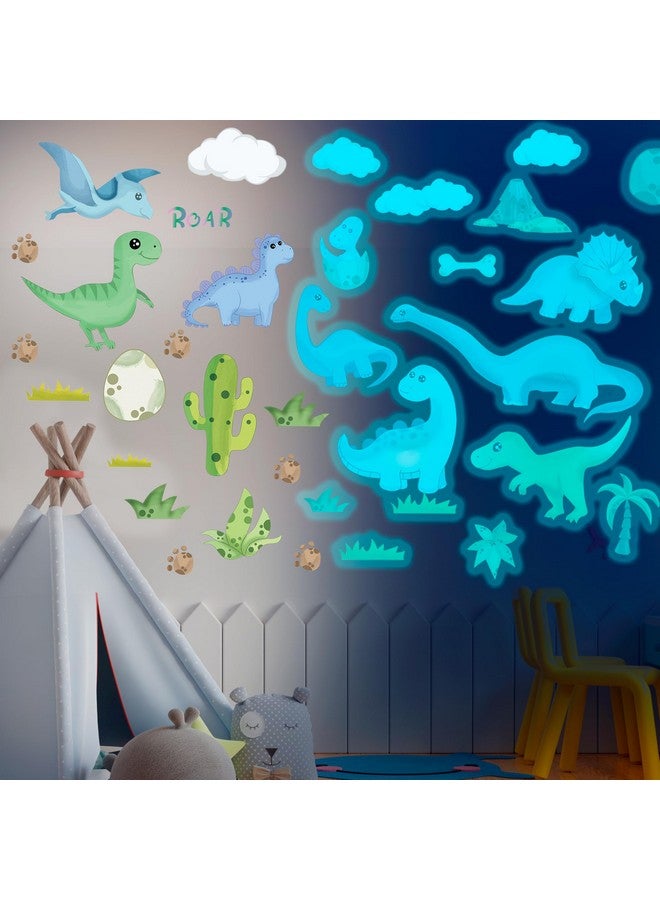 LIDERSTAR Dinosaur Room Decor,Glow in The Dark Dinosaur Wall Decals for Boys Bedroom, Kids Wall Stickers,Birthday Christmas Gift for Toddler. Dino Wall Decals for Nursery Room,Dinosaur Toys - Image 2