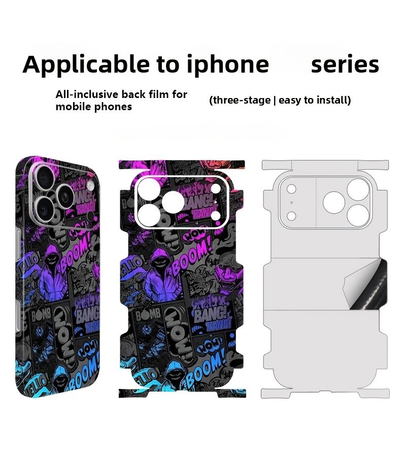 Fashion Back Film All in One Protective Skin Compatible With iPhone 16e Includes Full Coverage Backing Film And Application Tool Kit - Image 5