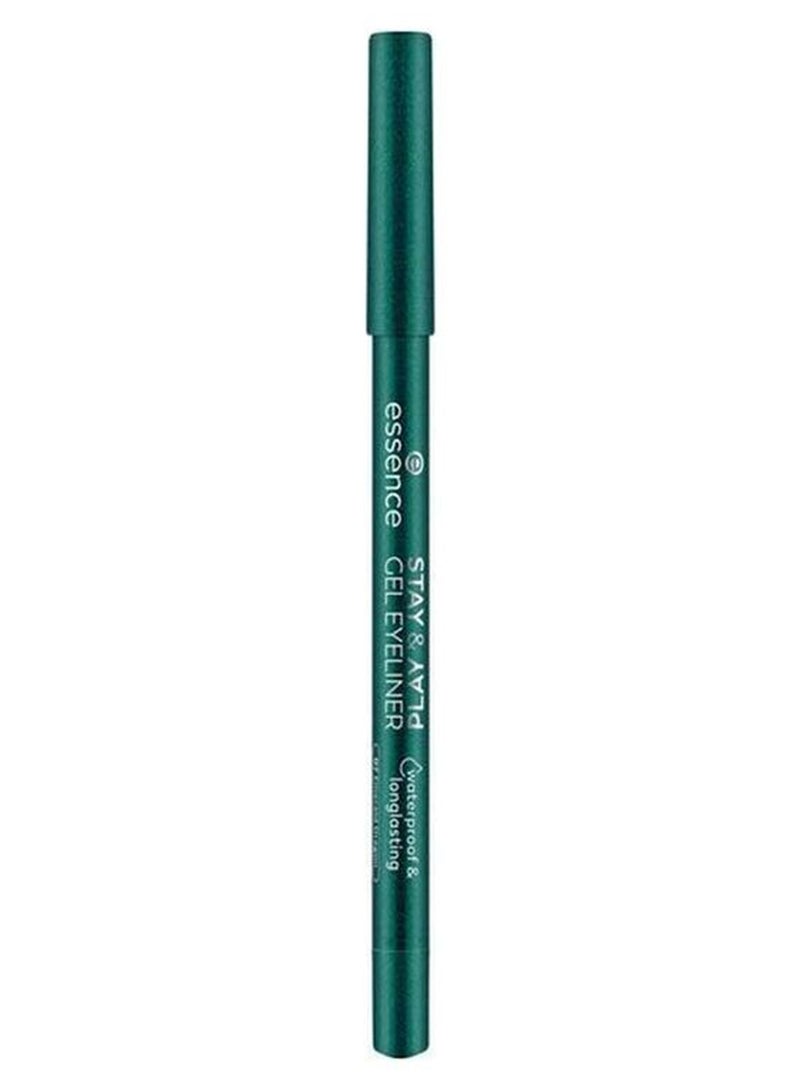 Essence Stay & Play Gel Eyeliner 07 Emerald Dragon | Intense Color Payoff | Smudge-Proof Waterproof Eye Pencil | Long-Lasting Gel-Like Texture | Vegan & Cruelty-Free | 1.3g Emerald Dragon - Image 1