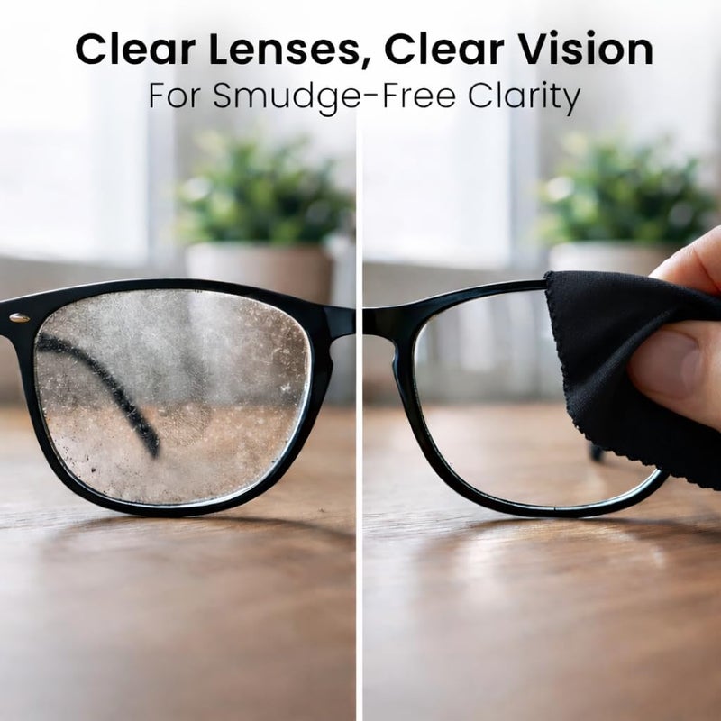 EVEO Eyeglass Cleaner Spray - No Streaks Technology with Microfiber Cleaning Cloth- Glasses Cleaning Kit - Glasses Cleaner Spray with Lens Cleaner Cloth - Screen & Eye Glasses Kit - 8oz (4ozx2) - Image 4