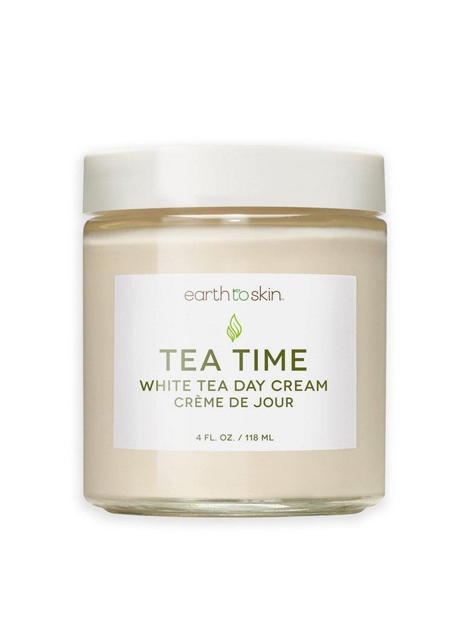 earth to skin Tea Time Antiaging White Tea Day Cream With Shea Butter Panthenol & Hyalaronic Acid For Optimal Skin Replenishment (4.0 Fl Oz) - Image 1