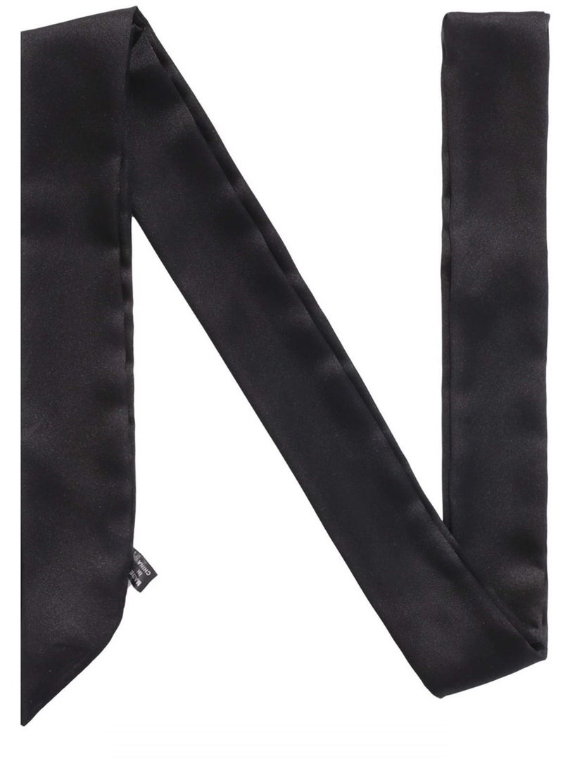 Excefore وشاح ساتان رفيع للنساء، 3 قطع وشاح، أحزمة ربطة عنق وشاح عنق، وشاح ضيق بلون سادة للهدايا العصرية - Image 2