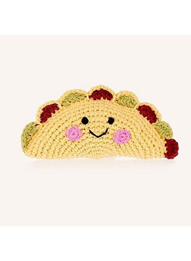 Pebble 200038 Fair Trade Happy Little Taco Rattle 5Inch Length - Image 1