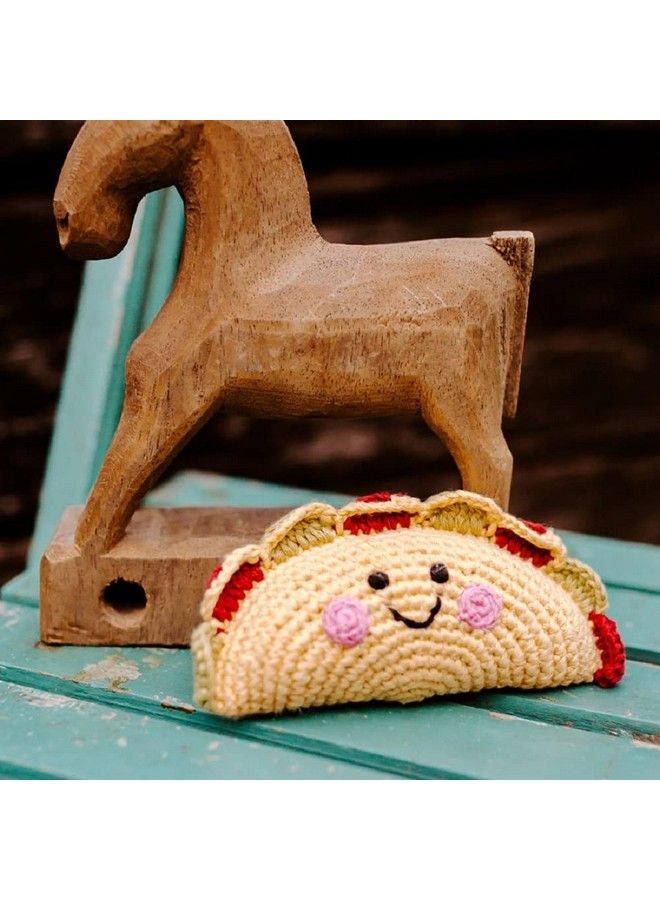 Pebble 200038 Fair Trade Happy Little Taco Rattle 5Inch Length - Image 3