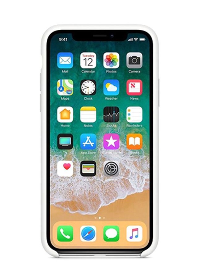 Silicone Case Cover For Apple iPhone Xs White - Image 2