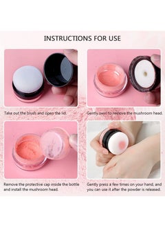 Charm Kiss Loose Powder Blush Air Cushion Blush Natural Blusher Bright Shimmer Face Blush For Cheek Highly Pigmented Blush Makeup Easy To Blend Makeup Blushin, All Day Wear(01#)  - Image 3