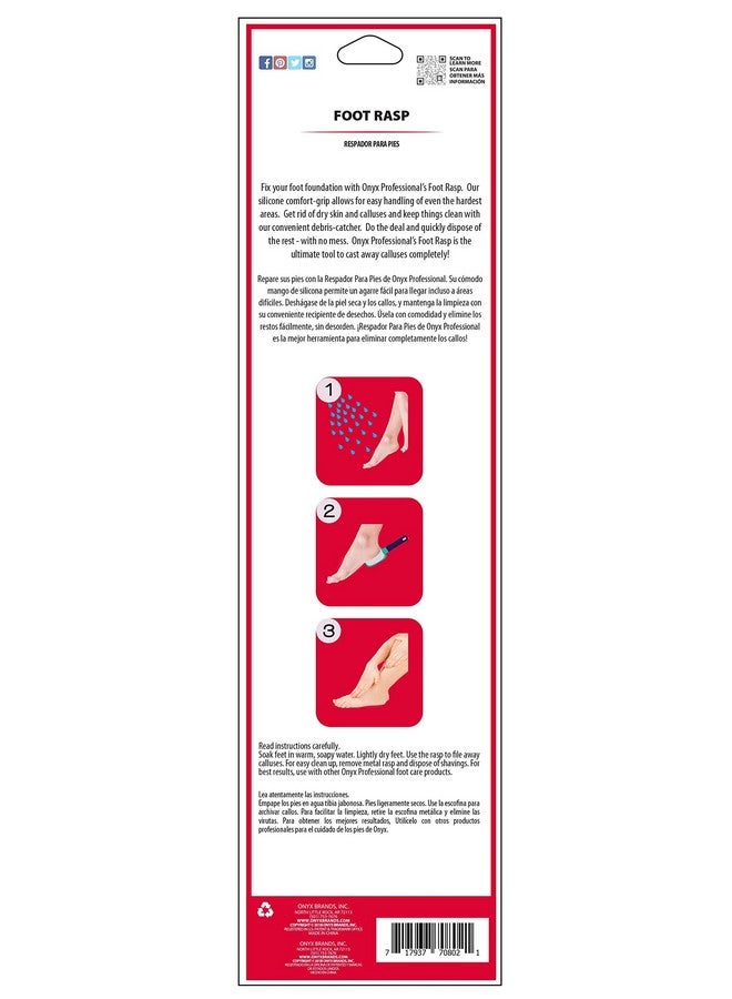 Onyx Professional Foot Rasp Callus Remover For Feet Stainless Steel Foot Scrubber Dead Skin Remover No Mess Lightweight Callus Shaver For Feet With Debris Catcher  - Image 5