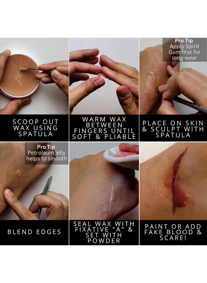 mehron Makeup Synwax | Firm Modeling Wax For Special Fx | Scar Wax Sfx Makeup For Fake Scars, Fake Wounds, & Halloween Effects - Image 4