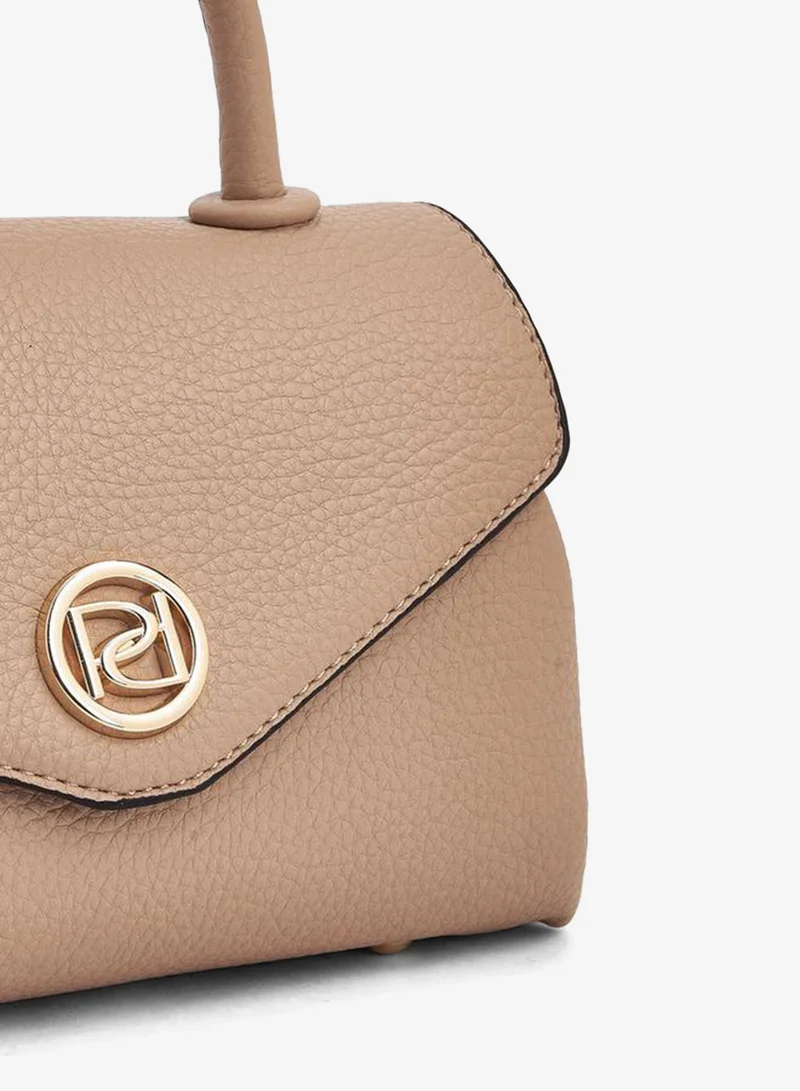 Paprika PINK Textured Satchel Bag With Detachable Strap for Women | Best Price UAE