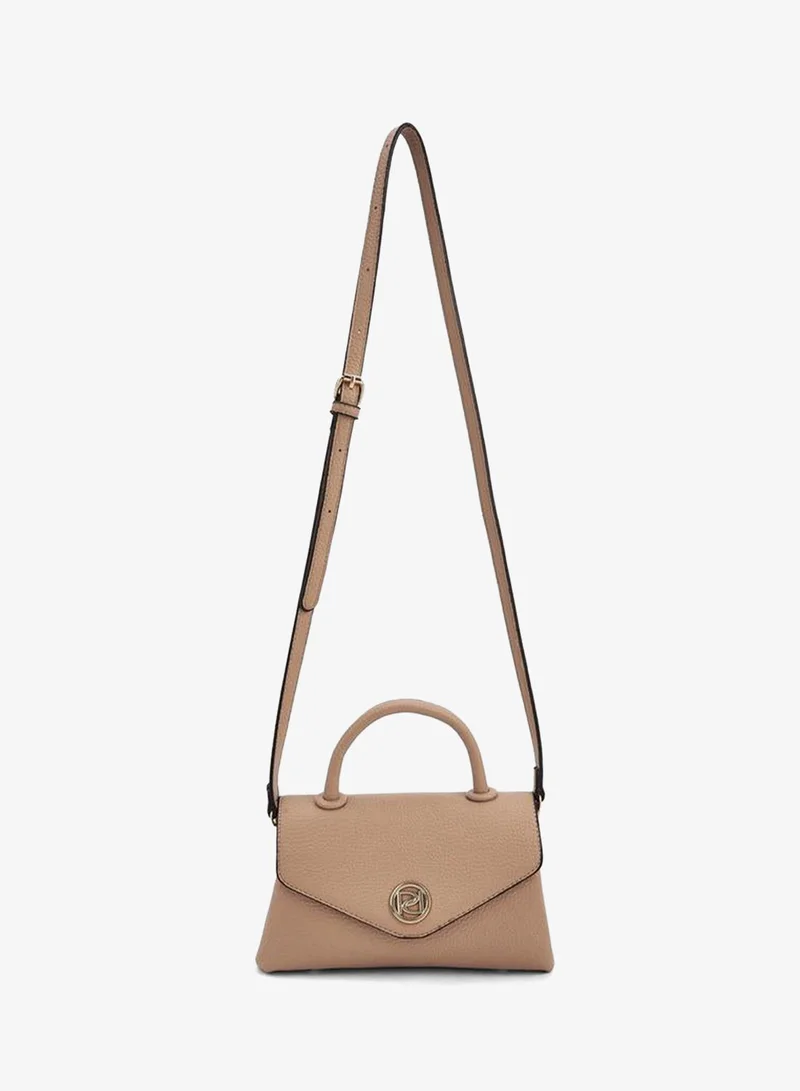 Paprika Textured Satchel Bag With Detachable Strap