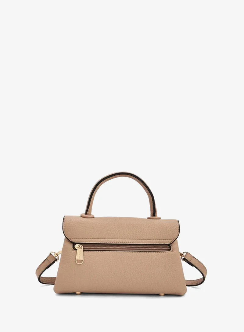 Paprika PINK Textured Satchel Bag With Detachable Strap for Women | Best Price UAE