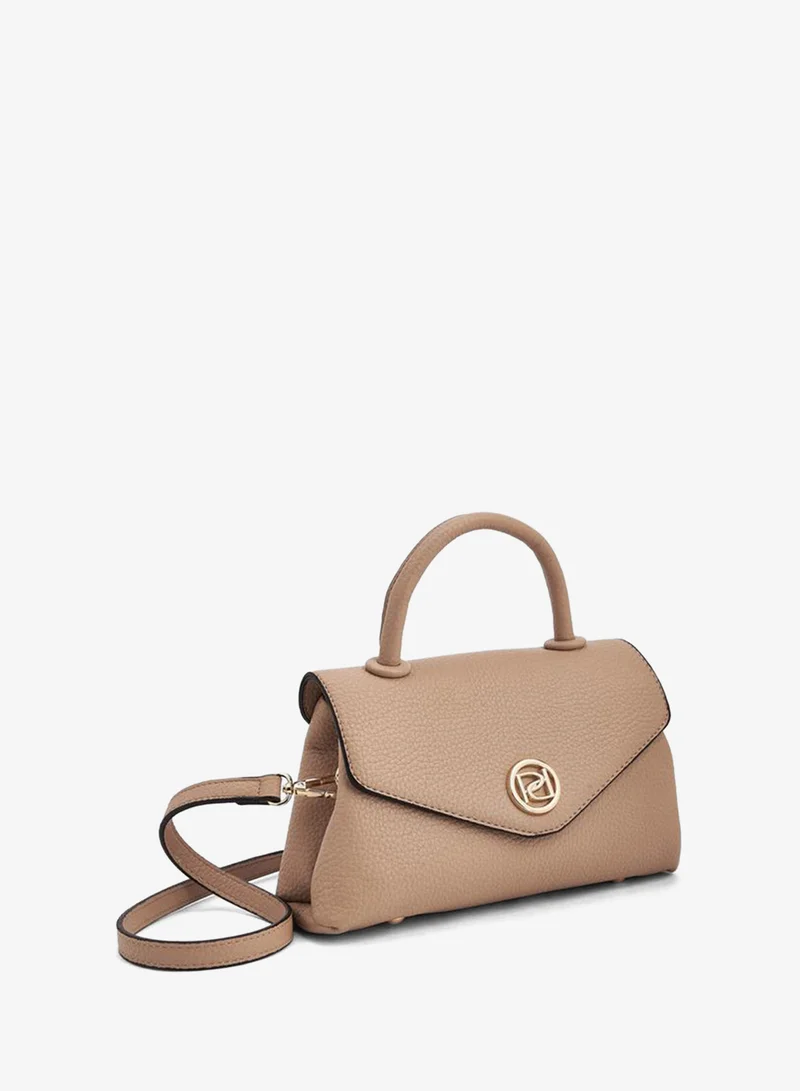 Paprika PINK Textured Satchel Bag With Detachable Strap for Women | Best Price UAE