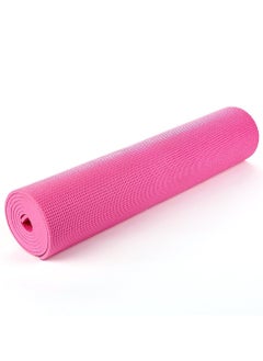 Generic PVC Yoga Exercise Mat With Carrying Bag 6MM Thick x173cm Lx61cm W, Pink  - Image 4