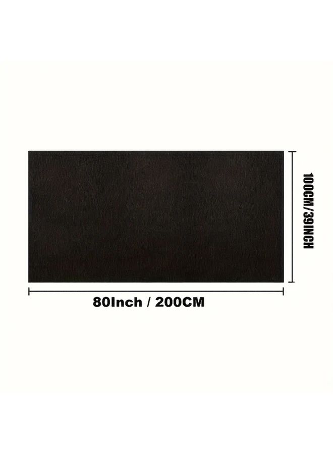Black Flame Retardant Non Woven Fabric For RV Car Truck Interior - Image 2