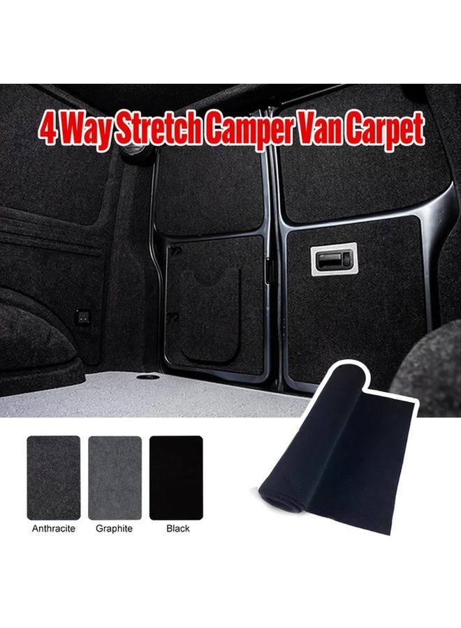 Black Flame Retardant Non Woven Fabric For RV Car Truck Interior - Image 4