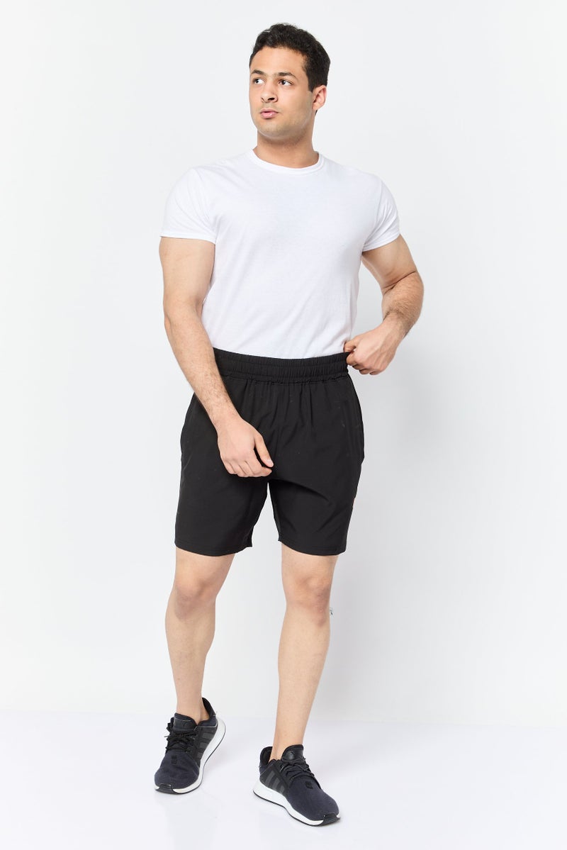 Athletex Men 2 Pieces Sportswear Fit 7 Inseam Outdoor Shorts, Black - Image 3