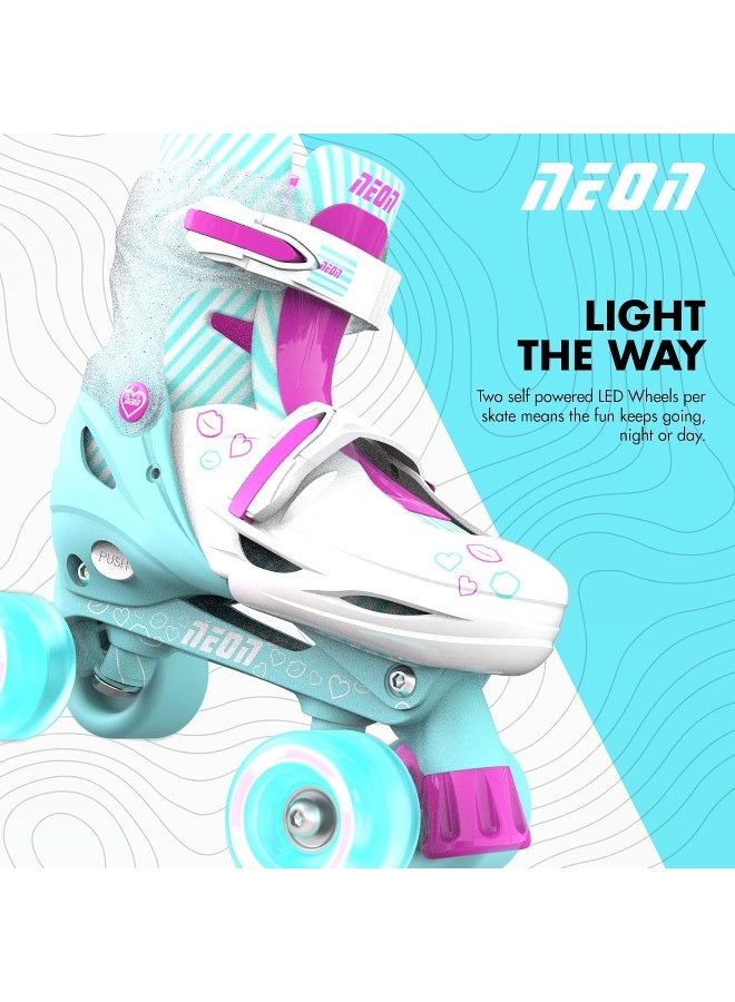Yvolution 4 Adjustable Sizes Roller Skates Light Up Wheels for Girls Boys for Kids Inline and Quads Kids Skates (12-2 or 3-6 US) - Image 5