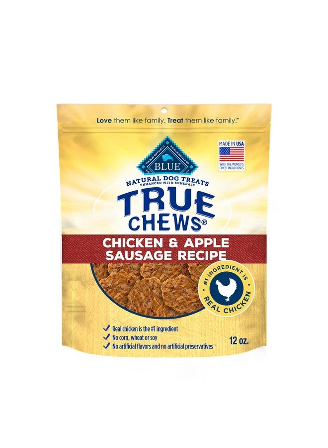 بلو بافلو مكافآت الكلاب True Chews، مصنوعة في الولايات المتحدة الأمريكية بمكونات طبيعية، وصفة سجق الدجاج والتفاح، كيس 12 أونصة - Image 1