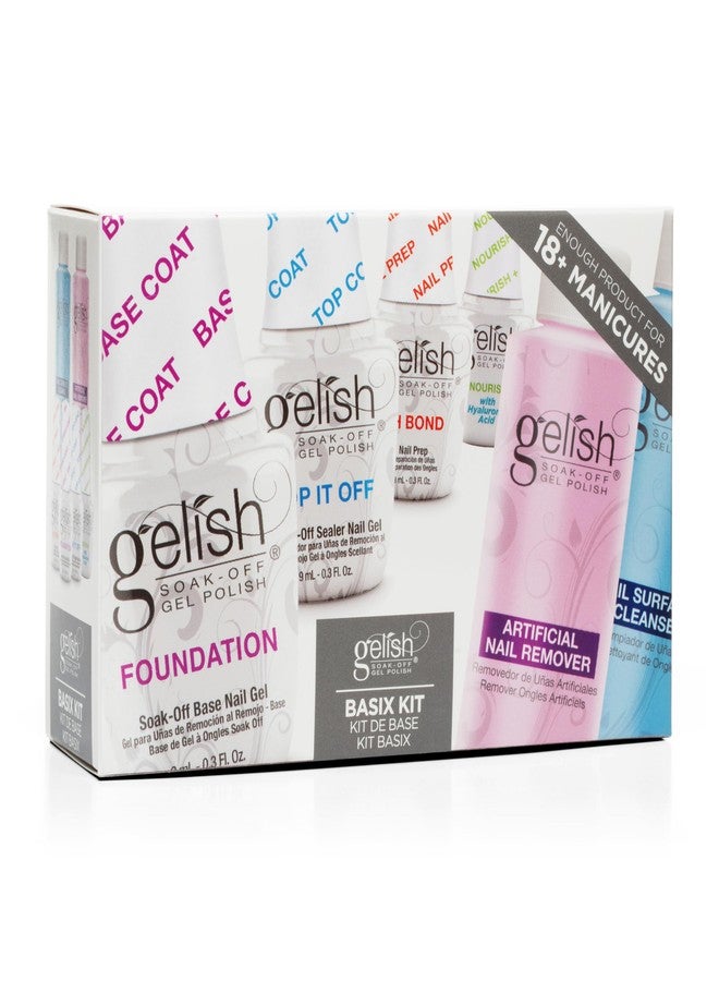 Gelish Mini Complete Basix Kit - All-in-One Gel Starter Kit for Salon-Quality Mani & Pedi, Includes Foundation, pH Bond, Top It Off, Nourish with Hyaluronic Acid for Healthy, Long-Lasting Nails. - Image 2