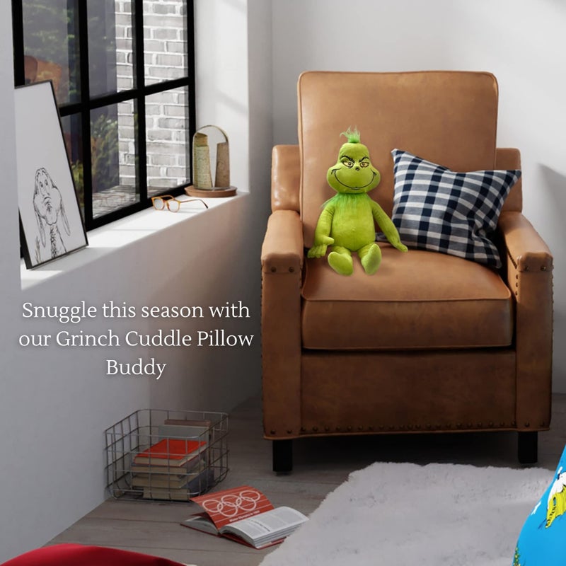 Franco Grinch by Dr. Seuss Holiday & Christmas Bedding Super Soft Plush 20 Inch Cuddle Pillow Buddy (Official Licensed Product) - Image 5