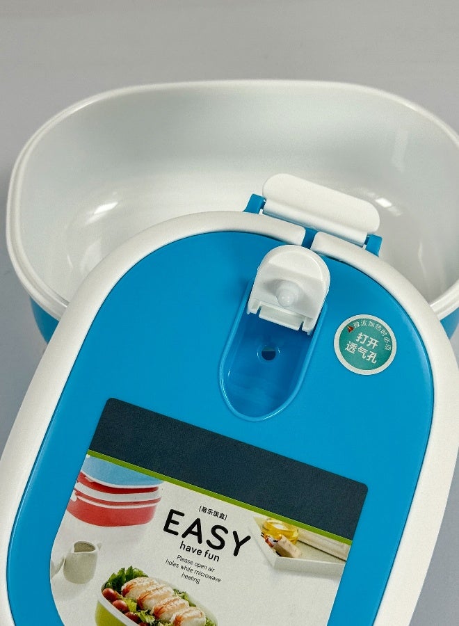 Toshionics Lunch Box with Single Compartment and Handle, Microwave Safe, Leakproof, BPA-Free, Compact Food Storage for Office, School, Gym, and Travel – 1.05L, 20x14x7 cm - Image 3