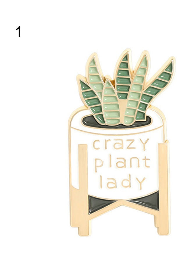 NIBEMINENT Cartoon Enamel Pin Potted Plant Brooch