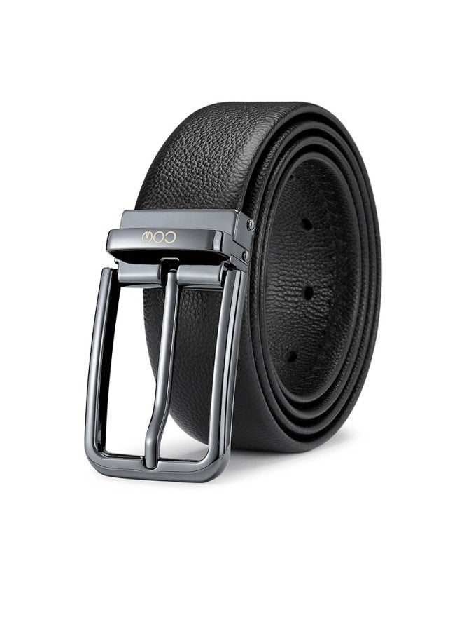 Cow Men's First Layer Cowhide Leather Pin Buckle Belt Simple Business Waistband Gift Box Birthday Present - Image 5