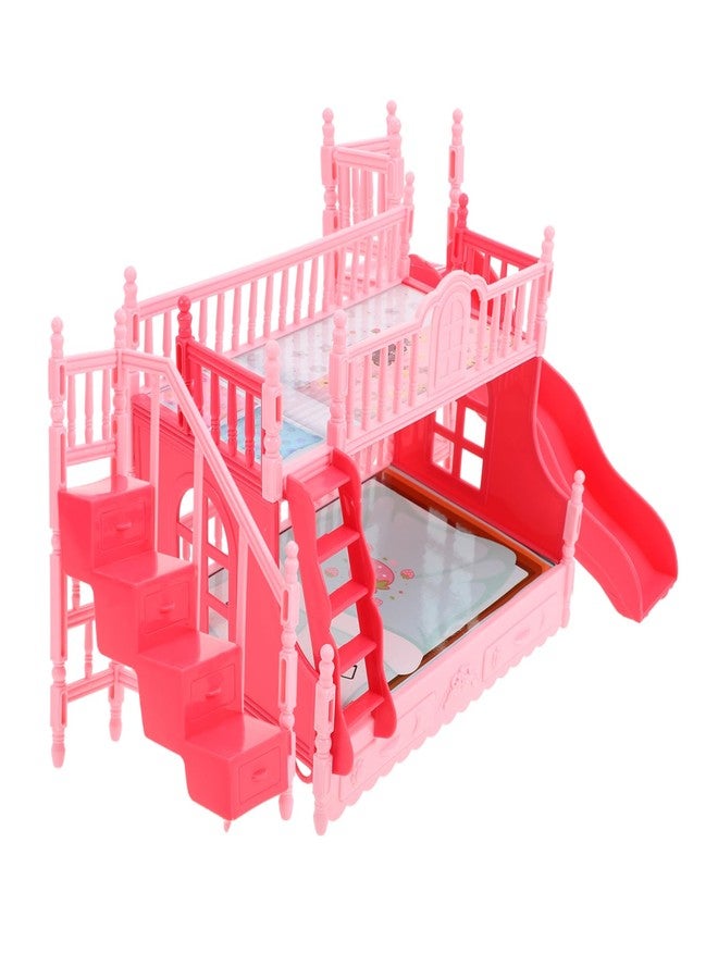 TOYANDONA Doll Bunk Bed Set Doll House Furniture Bunk Bed Ornament Miniatures Mini House Decoration Model Accessory Toy - Image 1