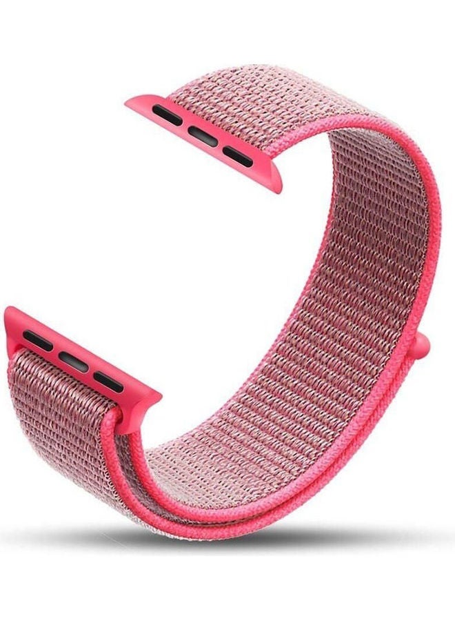 Loquat Nylon Bracelet From Liger Compatible With Apple Watch Version 1, 2, 3, 4  40Mm Hot Pink