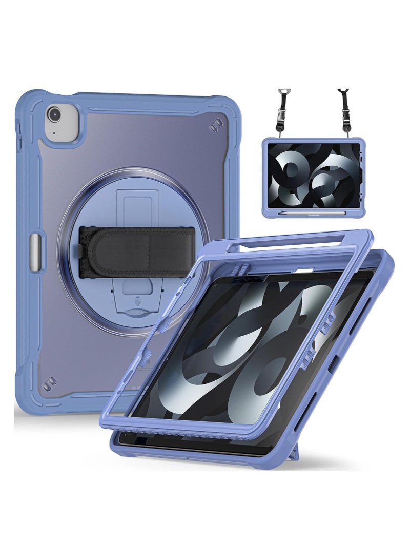 general Case Compatible with Armor for IPad Air 11 2024 Tablet Case，degree Rotating Shockproof Tablet with Hand Strap Cover，PC Bracket，case for IPad Air 11 2024