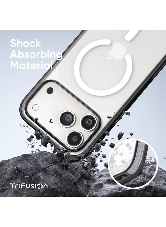 FLOLAB Surtect Tri-Fusion Magnetic for iPhone 17 Pro Case Protective Slim Design Magsafe Compatible Military Grade - Clear Matte Translucent - Image 2